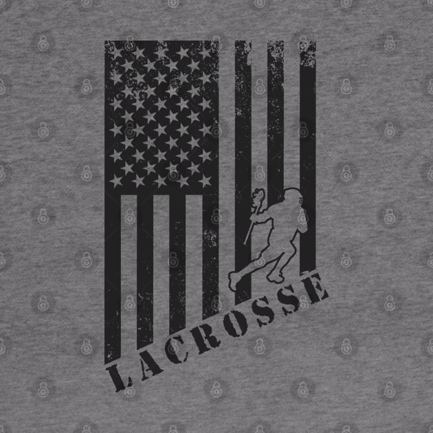 Lacrosse Usa American Flag by Zen Cosmos Official